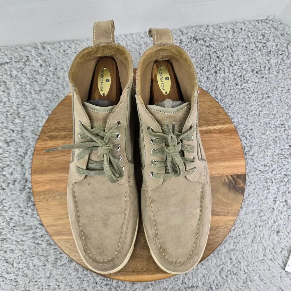 Cole Haan Mens 11M Tan Suede Leather Lace Up Moc Toe Casual Daily Chukka Boots